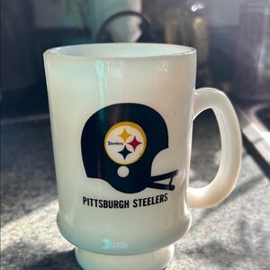 Pittsburgh Steelers white vintage mug